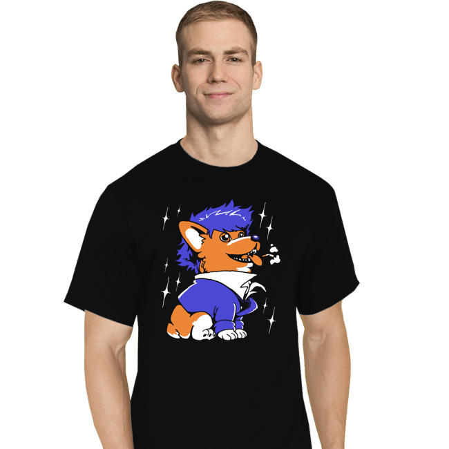 Daily_Deal_Shirts T-Shirts, Tall / Large / Black Space Corgiboy