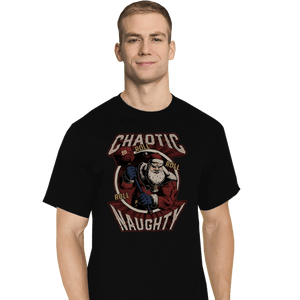 Shirts T-Shirts, Tall / Large / Black Chaotic Naughy Santa