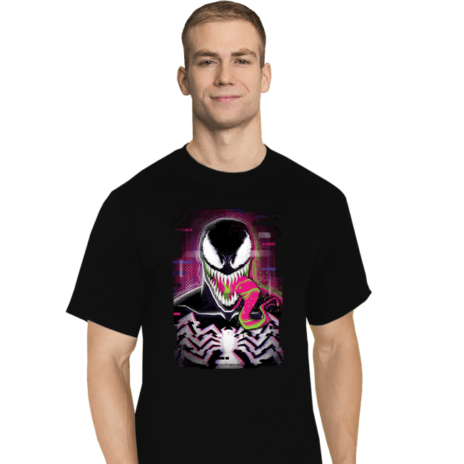 Secret_Shirts T-Shirts, Tall / Large / Black Venom Glitch