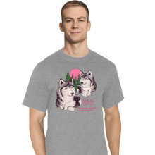 Load image into Gallery viewer, Daily_Deal_Shirts T-Shirts, Tall / Large / Sports Grey Two Wolves On Their Phones
