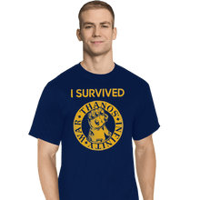 Load image into Gallery viewer, Shirts T-Shirts, Tall / Large / Navy Infinity War Survivor
