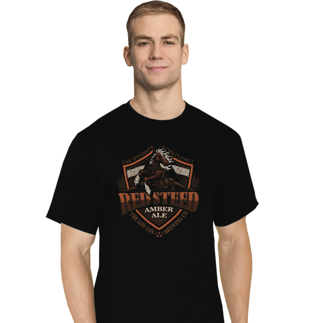 Shirts T-Shirts, Tall / Large / Black Red Steed Amber Ale