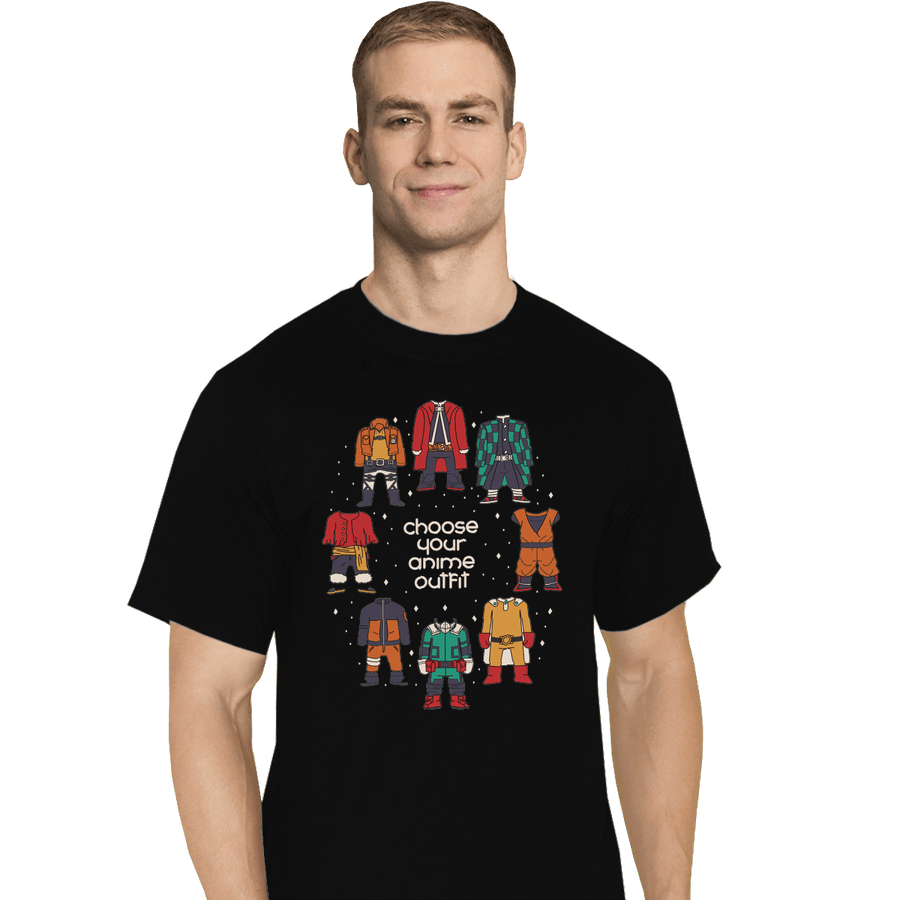 Shirts T-Shirts, Tall / Large / Black Choose Your Anime Outfit