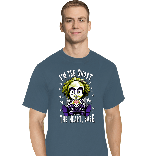 Daily_Deal_Shirts T-Shirts, Tall / Large / Indigo Blue I'm The Ghost With The Heart