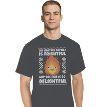Load image into Gallery viewer, Shirts T-Shirts, Tall / Large / Charcoal Delightful Fire

