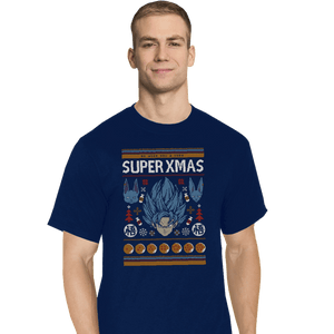 Shirts T-Shirts, Tall / Large / Navy Super Xmas