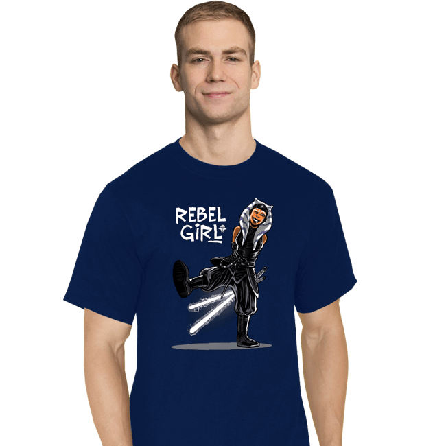 Secret_Shirts T-Shirts, Tall / Large / Navy Rebel Girl