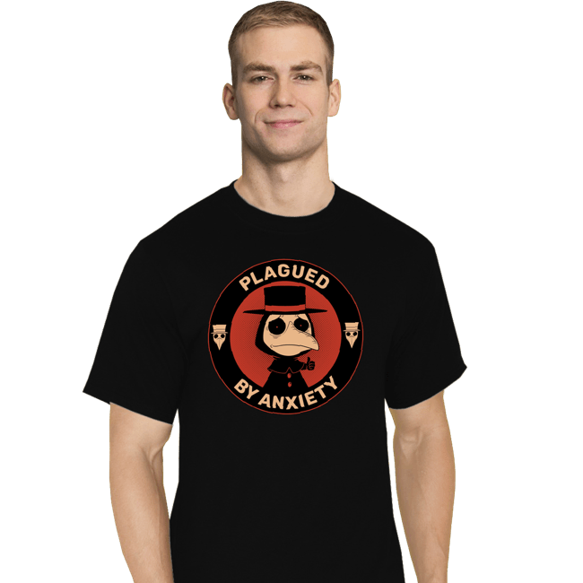 Secret_Shirts T-Shirts, Tall / Large / Black Plagued By Anxiety
