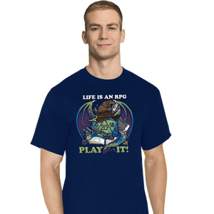 Shirts T-Shirts, Tall / Large / Navy Life Is An RPG