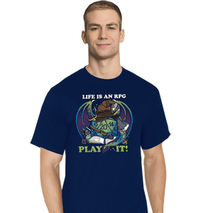 Shirts T-Shirts, Tall / Large / Navy Life Is An RPG