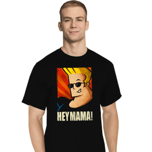 Daily_Deal_Shirts T-Shirts, Tall / Large / Black Hey Mama!