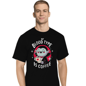 Shirts T-Shirts, Tall / Large / Black Coffee Vampire