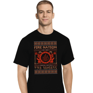 Shirts T-Shirts, Tall / Large / Black Fire Nation Ugly Sweater