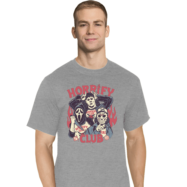 Daily_Deal_Shirts T-Shirts, Tall / Large / Sports Grey Horrify Club