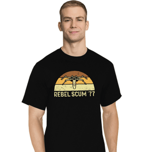 Daily_Deal_Shirts T-Shirts, Tall / Large / Black Rebel Scumm 77