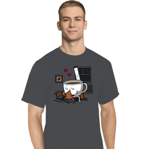 Secret_Shirts T-Shirts, Tall / Large / Charcoal Coffee And Cigarette