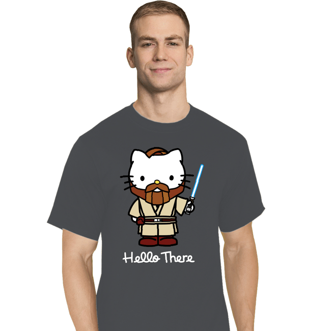 Daily_Deal_Shirts T-Shirts, Tall / Large / Charcoal Obi Kitty