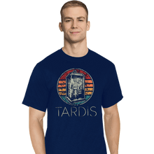 Load image into Gallery viewer, Shirts T-Shirts, Tall / Large / Navy Vintage Tardis
