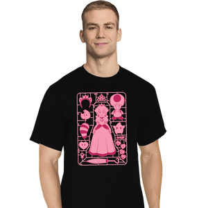 Daily_Deal_Shirts T-Shirts, Tall / Large / Black Princess Peach Model Sprue