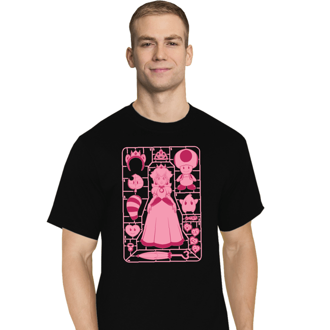 Daily_Deal_Shirts T-Shirts, Tall / Large / Black Princess Peach Model Sprue