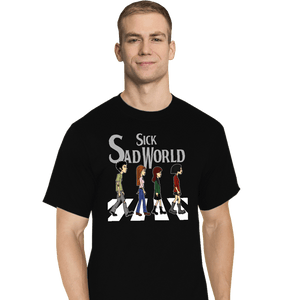 Daily_Deal_Shirts T-Shirts, Tall / Large / Black Sick Sad Road