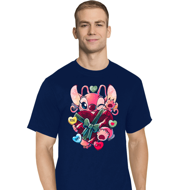 Daily_Deal_Shirts T-Shirts, Tall / Large / Navy Love Valentine