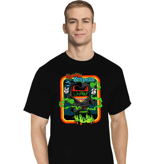 Daily_Deal_Shirts T-Shirts, Tall / Large / Black Speak & Spells