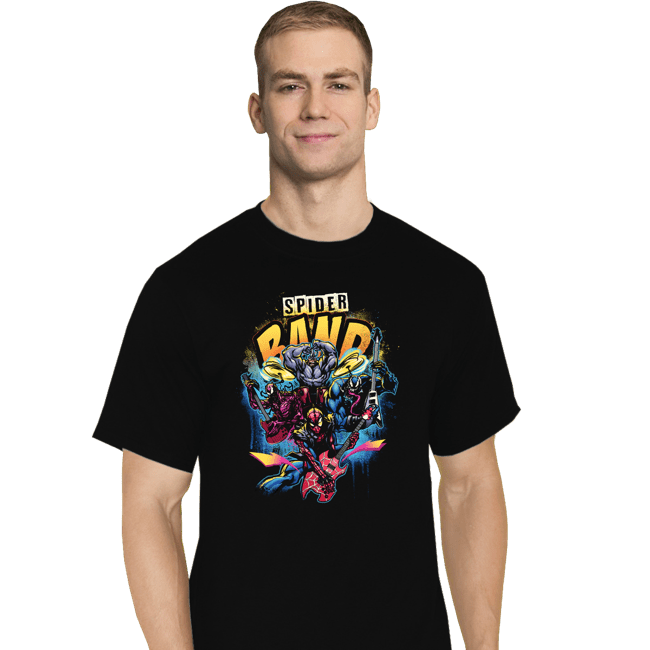Daily_Deal_Shirts T-Shirts, Tall / Large / Black Spider Band