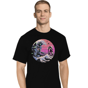 Shirts T-Shirts, Tall / Large / Black Retro Wave EVA
