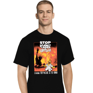 Secret_Shirts T-Shirts, Tall / Large / Black Stop The Planet