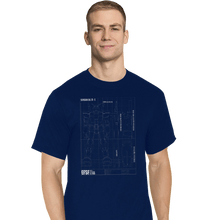 Load image into Gallery viewer, Secret_Shirts T-Shirts, Tall / Large / Navy RX 78 2 Blueprint
