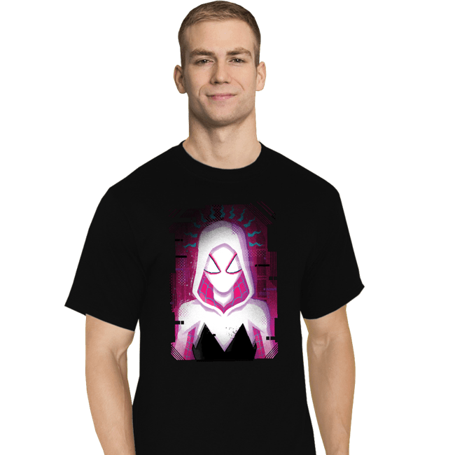 Daily_Deal_Shirts T-Shirts, Tall / Large / Black Glitch Spider-Gwen
