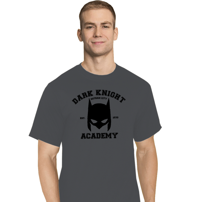 Shirts T-Shirts, Tall / Large / Charcoal Dark Knight Academy