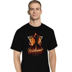 Shirts T-Shirts, Tall / Large / Black Retro Firebender