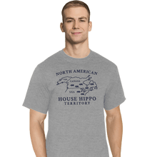 Load image into Gallery viewer, Daily_Deal_Shirts T-Shirts, Tall / Large / Sports Grey House Hippo Awareness
