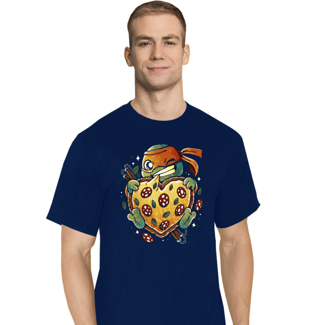 Daily_Deal_Shirts T-Shirts, Tall / Large / Navy Love Pizza
