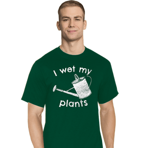 Shirts T-Shirts, Tall / Large / Charcoal I Wet My Plants