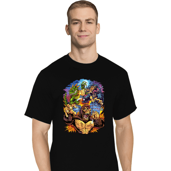 Daily_Deal_Shirts T-Shirts, Tall / Large / Black Rampage Arcade Tribute