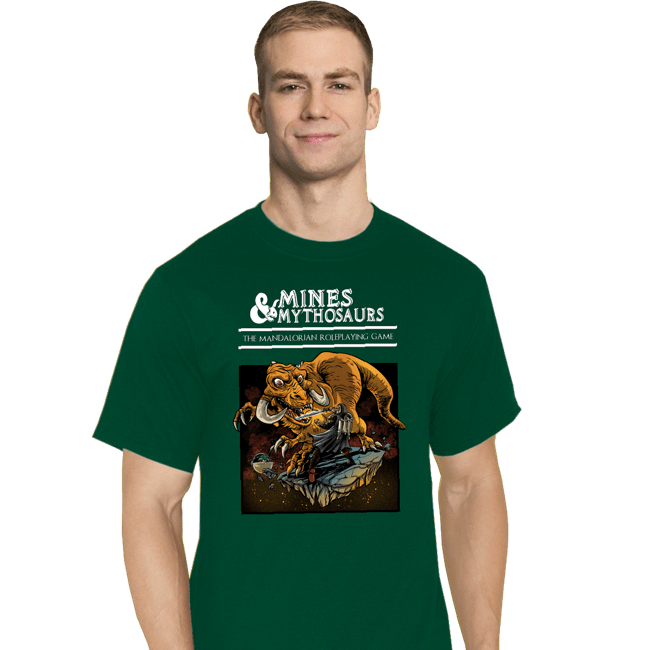Secret_Shirts T-Shirts, Tall / Large / Charcoal Mines And Mithosaurs