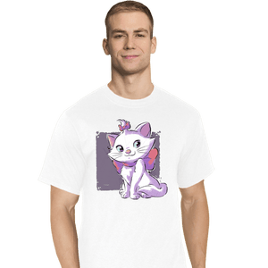 Daily_Deal_Shirts T-Shirts, Tall / Large / White Vain Cat