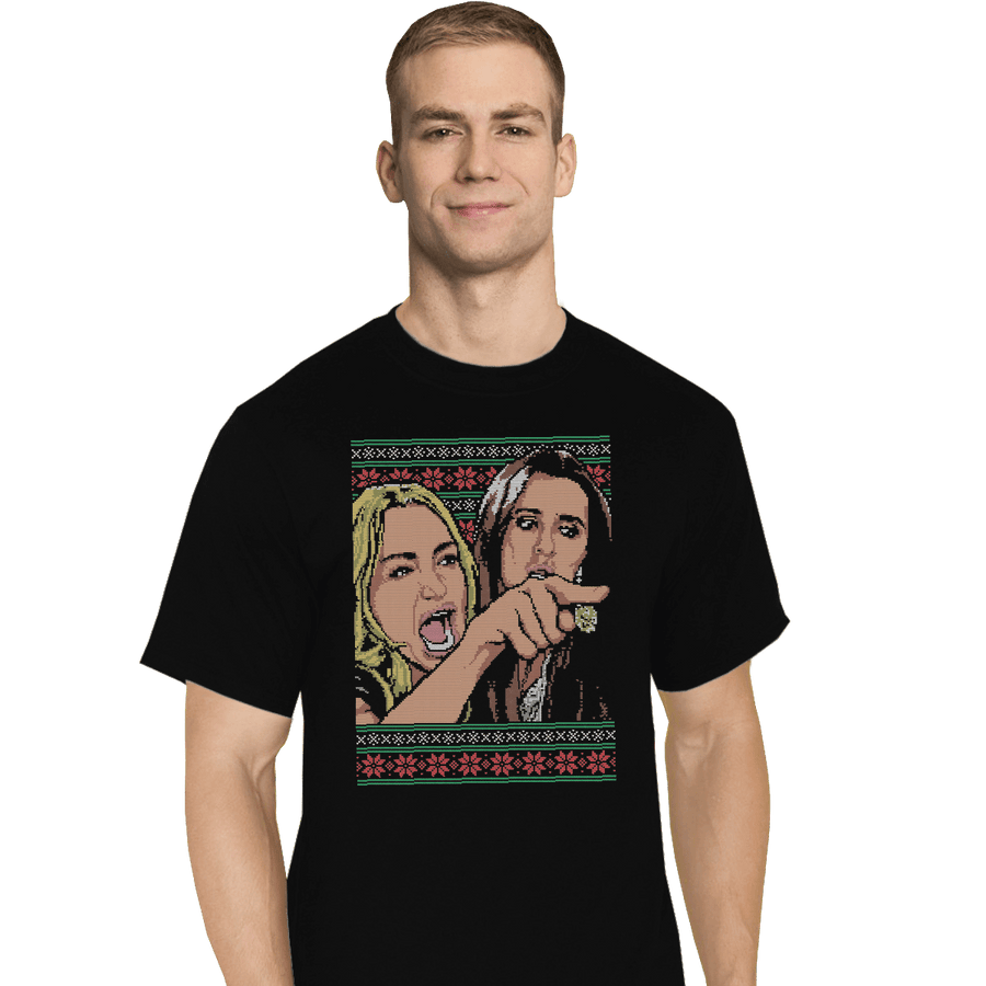 Shirts T-Shirts, Tall / Large / Black Yelling At A Cat Sweater