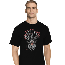 Load image into Gallery viewer, Shirts T-Shirts, Tall / Large / Black The Deer God Sumie
