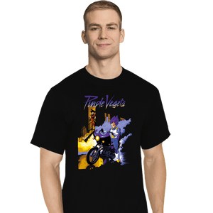 Shirts T-Shirts, Tall / Large / Black Purple Vegeta