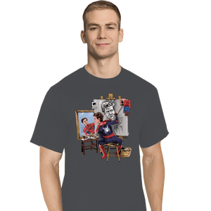 Daily_Deal_Shirts T-Shirts, Tall / Large / Charcoal Spidey Portrait