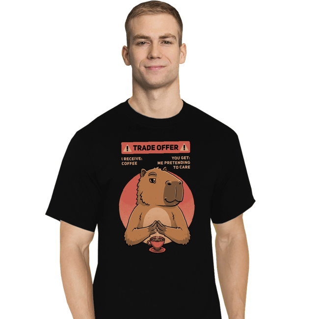 Secret_Shirts T-Shirts, Tall / Large / Black Capybara Trade