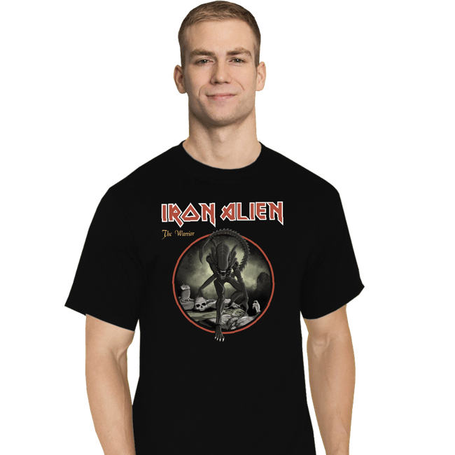 Daily_Deal_Shirts T-Shirts, Tall / Large / Black Iron Alien