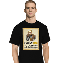 Load image into Gallery viewer, Secret_Shirts T-Shirts, Tall / Large / Black Knights Wanted
