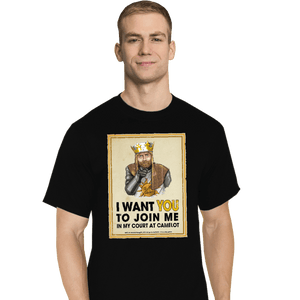 Secret_Shirts T-Shirts, Tall / Large / Black Knights Wanted