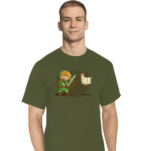 Shirts T-Shirts, Tall / Large / Military Green Hylian Pinata