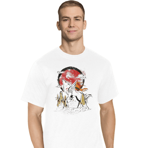 Shirts T-Shirts, Tall / Large / White Okami Ink